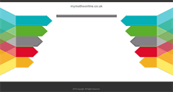 Desktop Screenshot of mymathsonline.co.uk